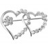 Brosa Doua Inimi cu Cristale