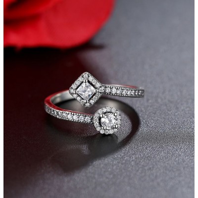 Inel argint Two Drop Diamonds Inel argint Two Drop Diamonds