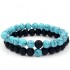 Bratari set cuplu Yin Yang Blue Black