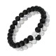 Bratari set cuplu Yin Yang Black White