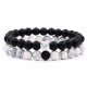 Bratari set cuplu Yin Yang Black White