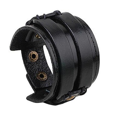 Bratara black leather Wide Spartan Bratara black leather Wide Spartan