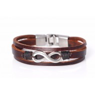 Bratara piele Brown Infinity