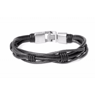 Bratara piele black Weave Bratara piele black Weave