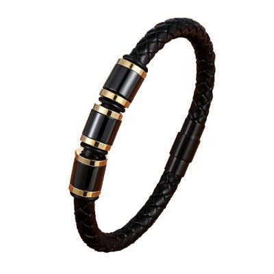 Bratara piele Magnetic Bullets Thomaso Bratara piele Magnetic Bullets Thomaso