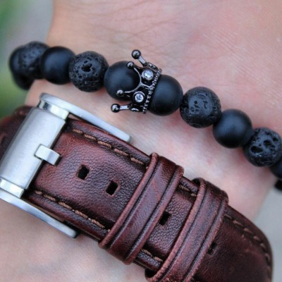 Bratara Lava Rock Black King 