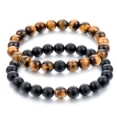 Bratari cuplu pietre naturale Tiger Eye Black Onix Bratari cuplu pietre naturale Tiger Eye Black Onix