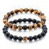 Bratari cuplu pietre naturale Tiger Eye Black Onix