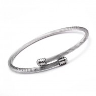 Bratara bangle din inox Elegant Silver