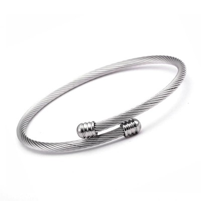 Bratara bangle din inox Elegant Silver Bratara bangle din inox Elegant Silver