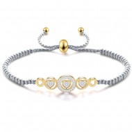 Bratara otel inoxidabil cu talismane inima Magic Moments