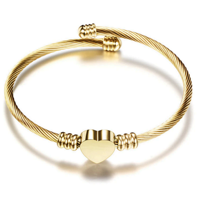 Bratara cu inima bangle Gold Moments of Love Bratara cu inima bangle Gold Moments of Love