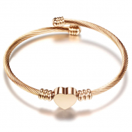 Bratara cu inima bangle Rose Gold Moments of Love