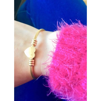Bratara cu inima bangle Gold Moments of Love Bratara cu inima bangle Gold Moments of Love