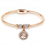 Bratara Charm Copacul Vietii Rose Gold
