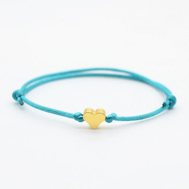 Bratara snur Love Turquoise