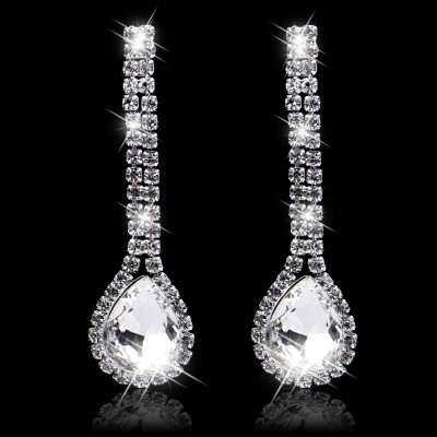 Cercei Special Diamonds lungi cu cristale si zirconii Cercei Special Diamonds lungi cu cristale si zirconii