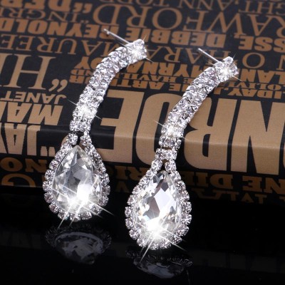 Cercei Special Diamonds lungi cu cristale si zirconii