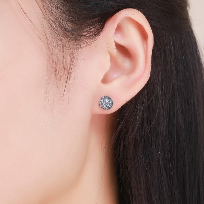 Cercei argint Blue Magic Crystals 