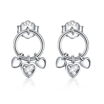 Cercei argint Little Hearts Charms Cercei argint Little Hearts Charms