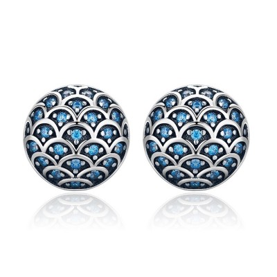 Cercei argint Blue Magic Crystals  Cercei argint Blue Magic Crystals