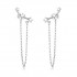 Cercei argint Long Chain Stars