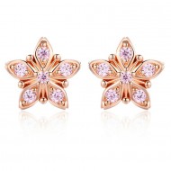 Cercei argint Sakura Cherry Flower