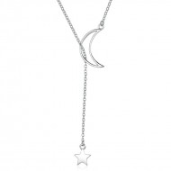 Colier argint 925 Moon and Star