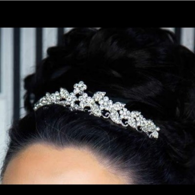 Diadema Coronita cu agrafa tip pieptene Diamond Bride