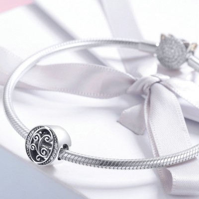 Talisman argint Litera O