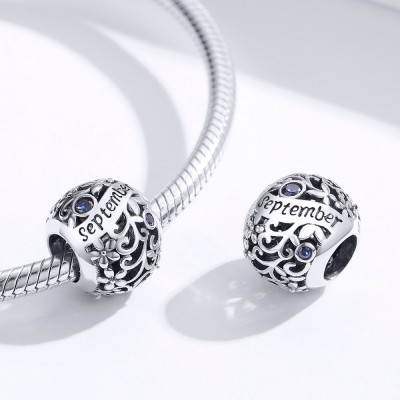 Talisman argint Birthday Stone September Talisman argint Birthday Stone September