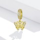 Talisman argint Diamond Golden Butterfly