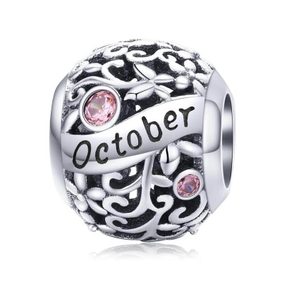Talisman argint Birthday Stone October Talisman argint Birthday Stone October