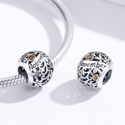 Talisman argint Birthday Stone November Talisman argint Birthday Stone November