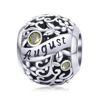 Talisman argint Birthday Stone August Talisman argint Birthday Stone August
