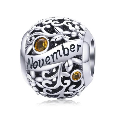 Talisman argint Birthday Stone November Talisman argint Birthday Stone November