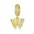 Talisman argint Diamond Golden Butterfly