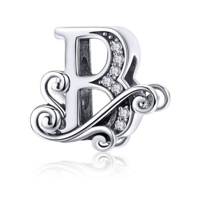Talisman argint Litera B Talisman argint Litera B