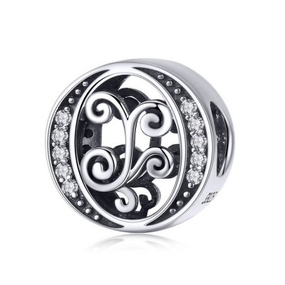 Talisman argint Litera O Talisman argint Litera O