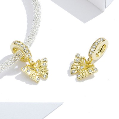 Talisman argint Diamond Golden Butterfly Talisman argint Diamond Golden Butterfly