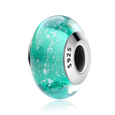 Talisman argint si sticla cu Abis Turquoise Talisman argint si sticla cu Abis Turquoise