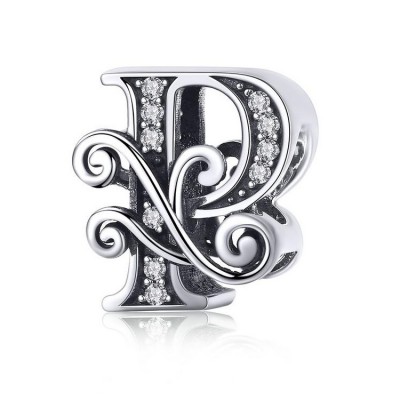 Talisman argint Litera P Talisman argint Litera P