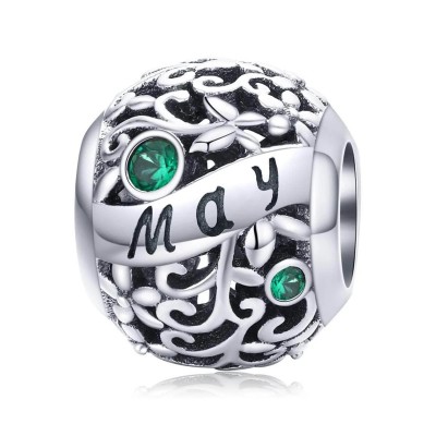 Talisman argint Birthday Stone May Talisman argint Birthday Stone May