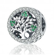 Talisman argint Crystal Green Tree