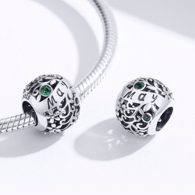 Talisman argint Birthday Stone May Talisman argint Birthday Stone May