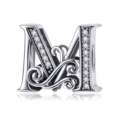 Talisman argint Litera M Talisman argint Litera M