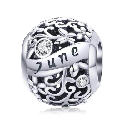 Talisman argint Birthday Stone June Talisman argint Birthday Stone June