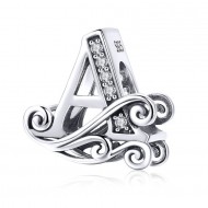 Talisman argint Litera A
