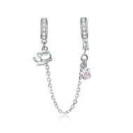 Talisman argint Lovely Kitty Safety Chain