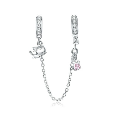 Talisman argint Lovely Kitty Safety Chain Talisman argint Lovely Kitty Safety Chain
